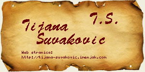 Tijana Šuvaković vizit kartica